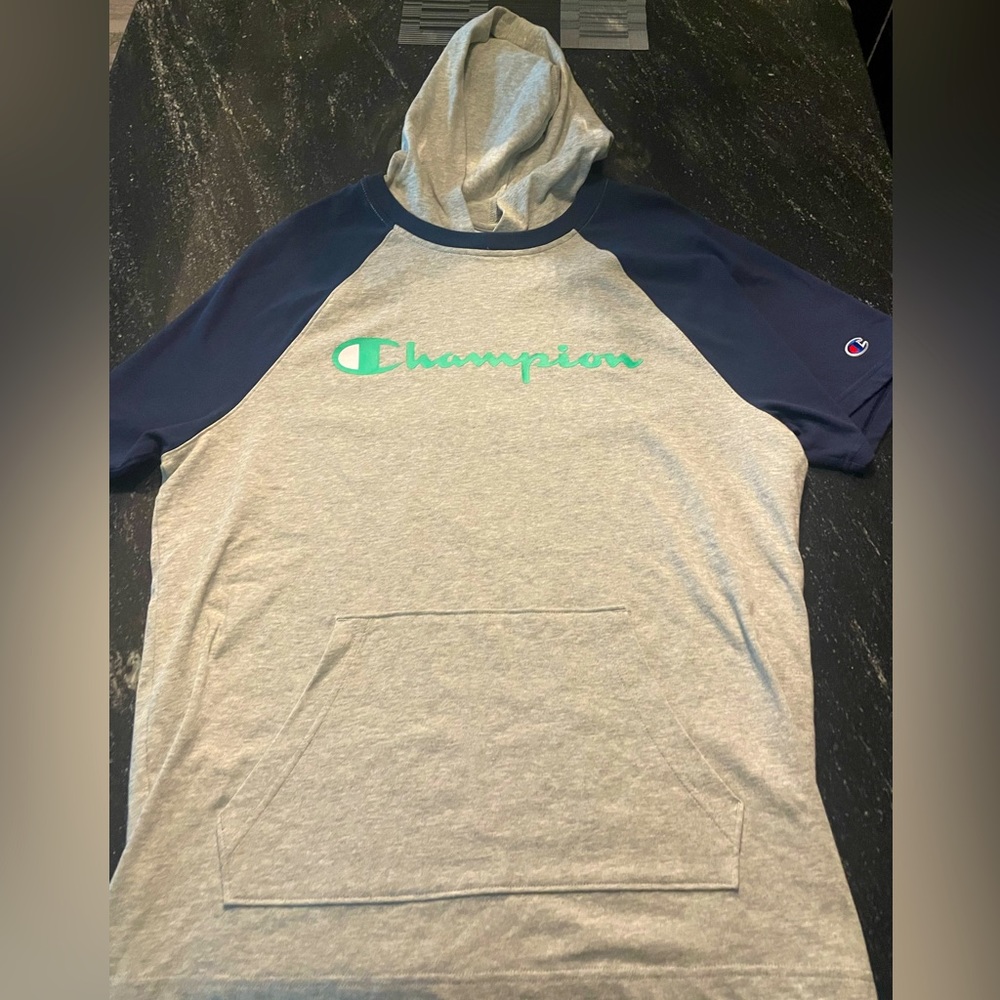 Adult Large Champion Hooded T-Shirt
